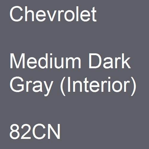 Chevrolet, Medium Dark Gray (Interior), 82CN.